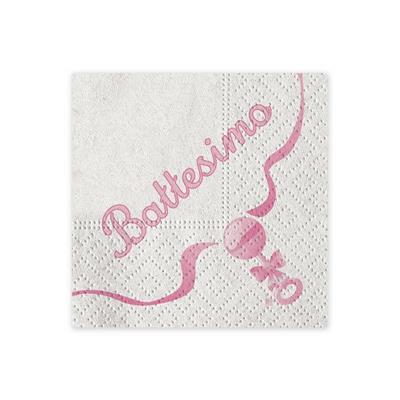 MINI TOVAGLIOLI BATTESIMO ROSA 20pz.