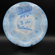 PIATTO BATTESIMO CELESTE 10pz