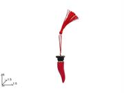 CORNO ROSSO CON CAPPELLO LAUREA 6cm