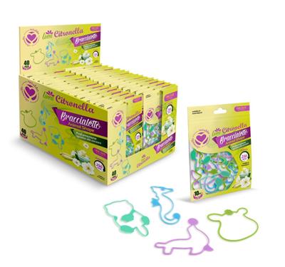 BRACCIALE ANTIZANZARE 10pz CITRONELLA ANIMAL SHAPE
