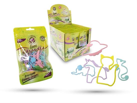 BRACCIALETTI ANTIZANZARE FUNNY 20pz