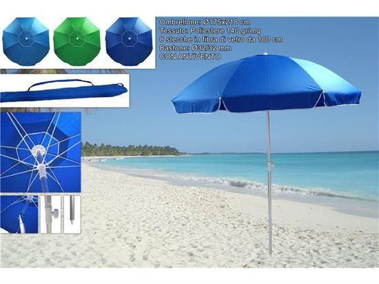 OMBRELLONE 100/8 ANTIVENTO ALLUMINIO