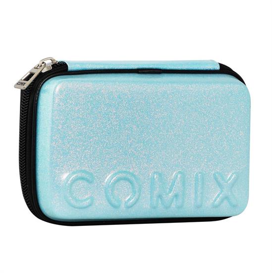 ASTUCCIO COMIX MAXI ZIP GLITTER BLU