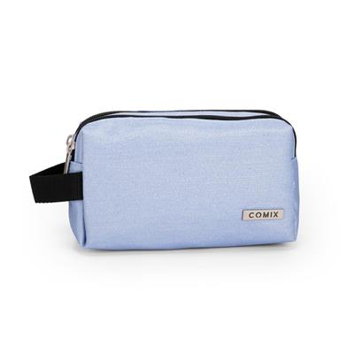 BUSTINA COMIX 2 ZIP LUREX AZZURRO