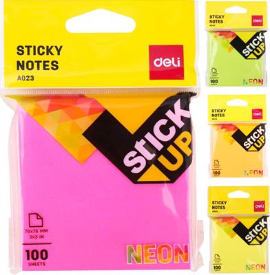 MEMO IN BLISTER 76x76 NEON 100ff.