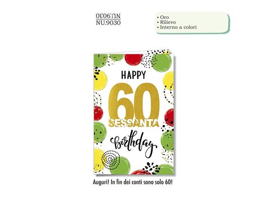BIGLIETTO 60 ANNI NUMERO