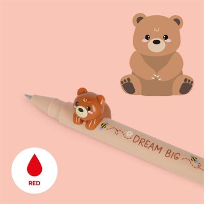 PENNA GEL LEGAMI LOVELY FRIENDS - TEDDY BEAR - ink rosso