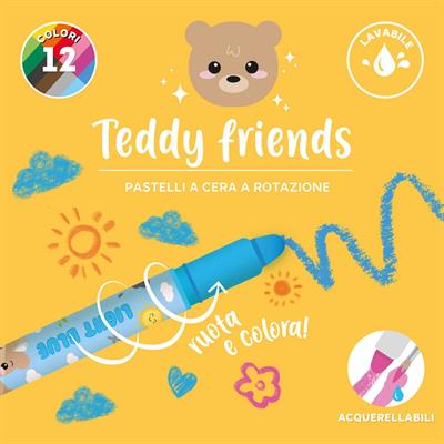 PASTELLI A CERA 12pz LEGAMI - TEDDY BEAR