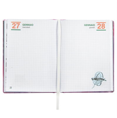DIARIO EASTPAK 2027 MEDIUM 13mesi LETTERDYE PINK