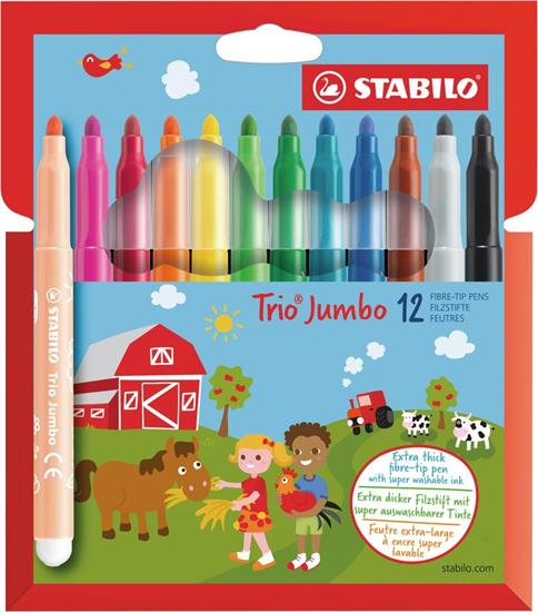 PENNARELLI STABILO TRIO JUMBO DA 12