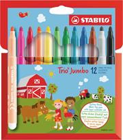 PENNARELLI STABILO TRIO JUMBO DA 12