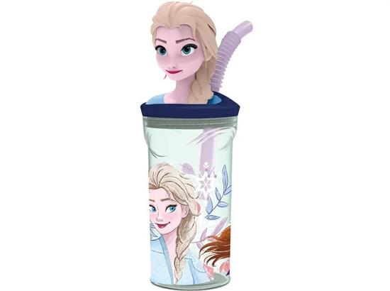 BICCHIERE 3D C/CANNUCCIA FROZEN 360ml ECOZEN