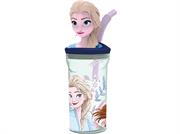 BICCHIERE 3D C/CANNUCCIA FROZEN 360ml ECOZEN