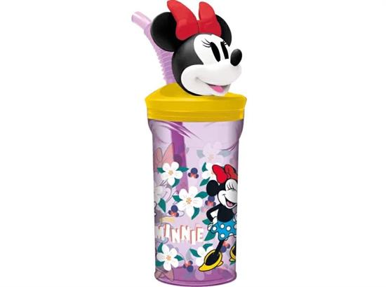 BICCHIERE 3D C/CANNUCCIA MINNIE 360ml ECOZEN