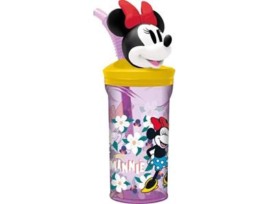 BICCHIERE 3D C/CANNUCCIA MINNIE 360ml ECOZEN