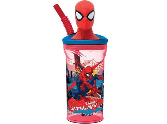 BICCHIERE 3D C/CANNUCCIA SPIDERMAN 360ml ECOZEN
