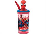 BICCHIERE 3D C/CANNUCCIA SPIDERMAN 360ml ECOZEN