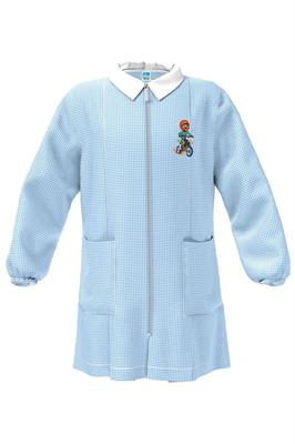 GREMBIULE ASILO AZZURRO CERNIERA 55 MOTOCROSS 4anni