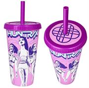 BICCHIERE C/CANNUCCIA K-POP 530ml PLASTICA ZIGRINATA