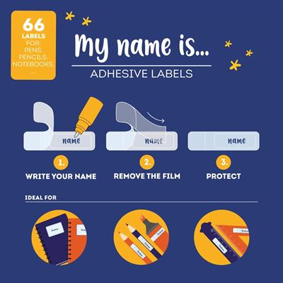 ETICHETTE ADESIVE 66pz LEGAMI - SPACE MY NAME IS