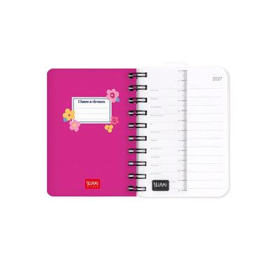 AGENDA 2027 12mesi DAY SPIRALE FLOWERS 8,5x13 LEGAMI