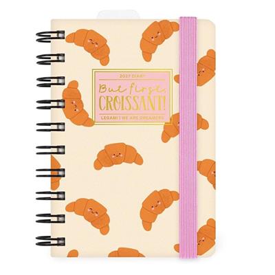 AGENDA 2027 12mesi DAY SPIRALE CROISSANT 8,5x13 LEGAMI