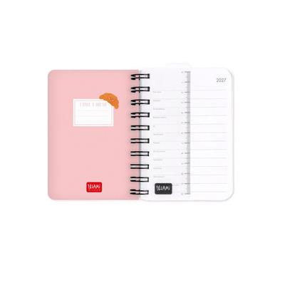 AGENDA 2027 12mesi DAY SPIRALE CROISSANT 8,5x13 LEGAMI