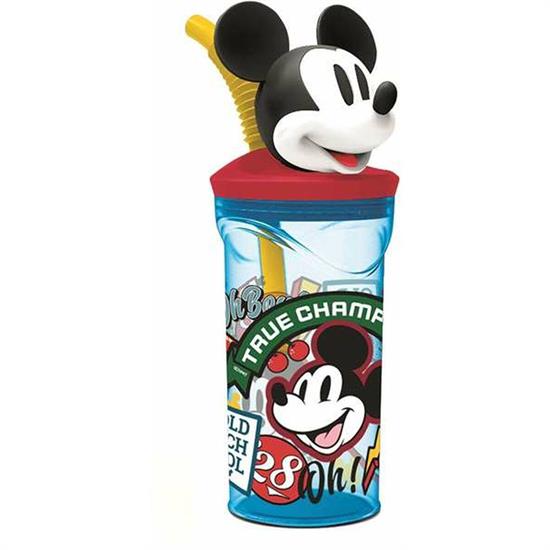 BICCHIERE 3D C/CANNUCCIA MICKEY 360ml ECOZEN