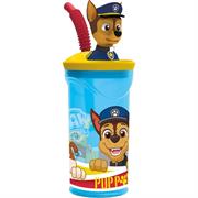 BICCHIERE 3D C/CANNUCCIA PAW PATROL
