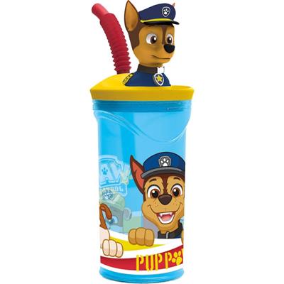 BICCHIERE 3D C/CANNUCCIA PAW PATROL