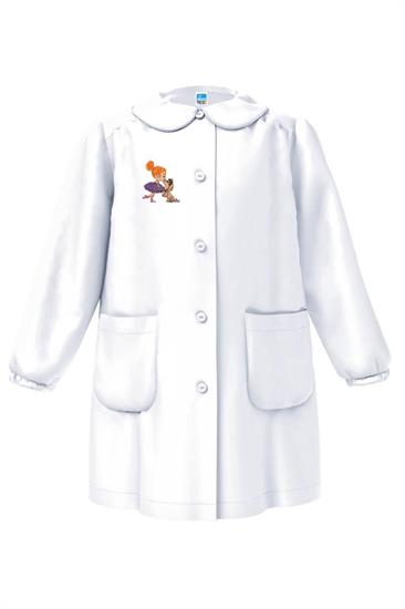 GREMBIULE ASILO BIANCO BIMBA 55 KISS 4anni
