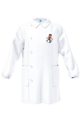 GREMBIULE ASILO BIANCO BIMBO 60 CALCIO 5anni