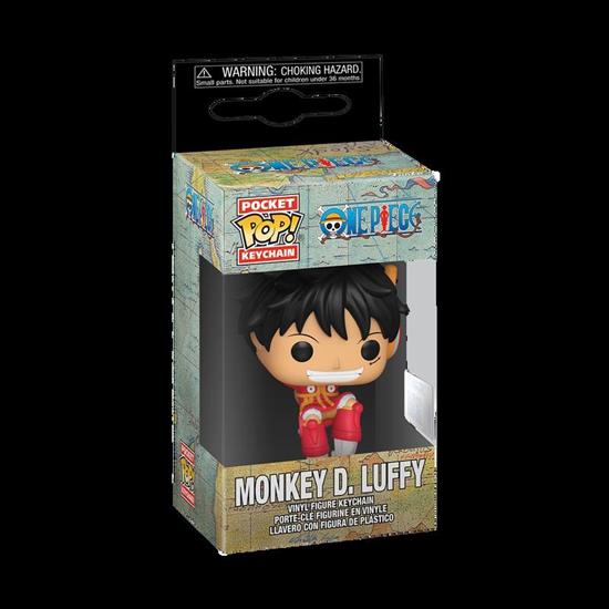 FUNKO POP ONE PIECE PORTACHIAVI 4cm - MONKEY D. LUFFY EGGHEAD
