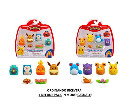 POKEMON SQUISH A LONGS 4 PERSONAGGI E 2 ACCESSORI