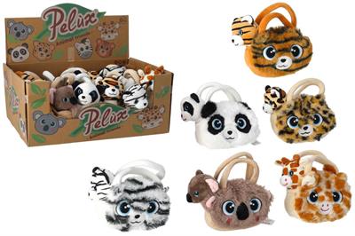 PELUCHE ANIMALE IN BORSETTA 13cm