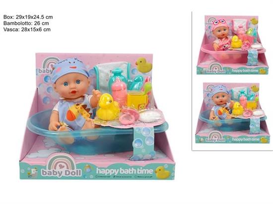 BAMBOLOTTO 26cm C/VASCA DA BAGNO