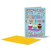BIGLIETTO COMPLEANNO ARCOBALENO