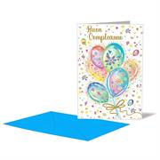 BIGLIETTO COMPLEANNO PALLONCINI