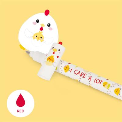 PENNA CANCELLABILE LEGAMI - HEN GALLINA - ink rosso