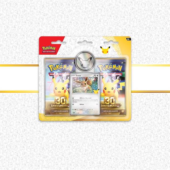 POKEMON 30° ANNIVERSARIO - 2 BUSTE + MONETA ita