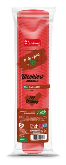 BICCHIERI MONOUSO ROSSO 50pz