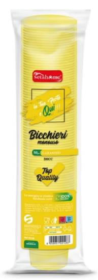 BICCHIERI MONOUSO GIALLO 50pz