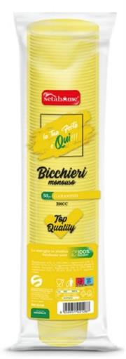 BICCHIERI MONOUSO GIALLO 50pz