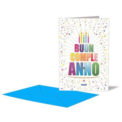 BIGLIETTO COMPLEANNO ROTELLA MESE-GIORNO