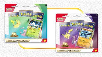 POKEMON 30° ANNIVERSARIO - 3 BUSTE + ADESIVI  ***PREORDINE***