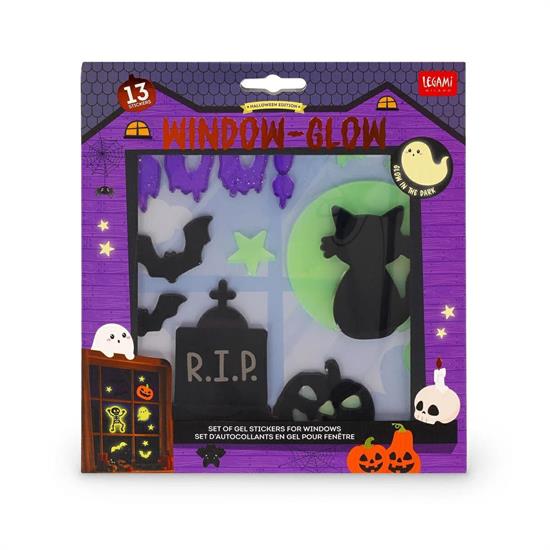 ADESIVI IN GEL PER FINESTRA LEGAMI - BOO HALLOWEEN