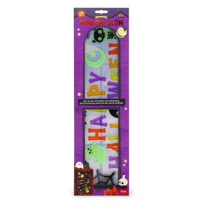 ADESIVI IN GEL PER FINESTRA LEGAMI - HAPPY HALLOWEEN