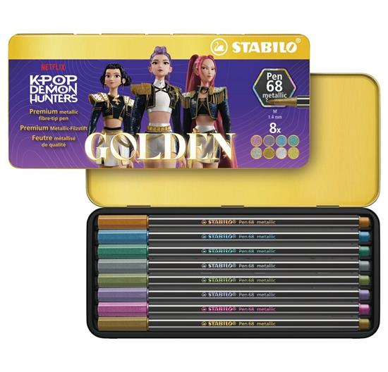 STABILO K-POP PEN 68 METAL IN BOX DEMON HUNTERS 8pz