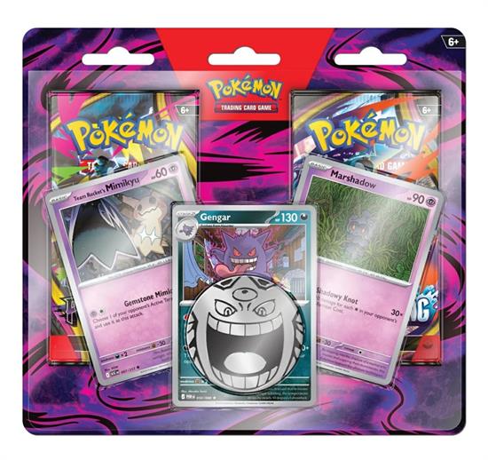 POKEMON GENGAR MARSHADOW MIMIKYU - 2 BUSTE + MONETA ita