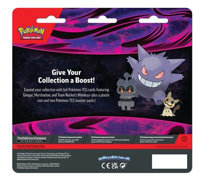 POKEMON GENGAR MARSHADOW MIMIKYU - 2 BUSTE + MONETA ita